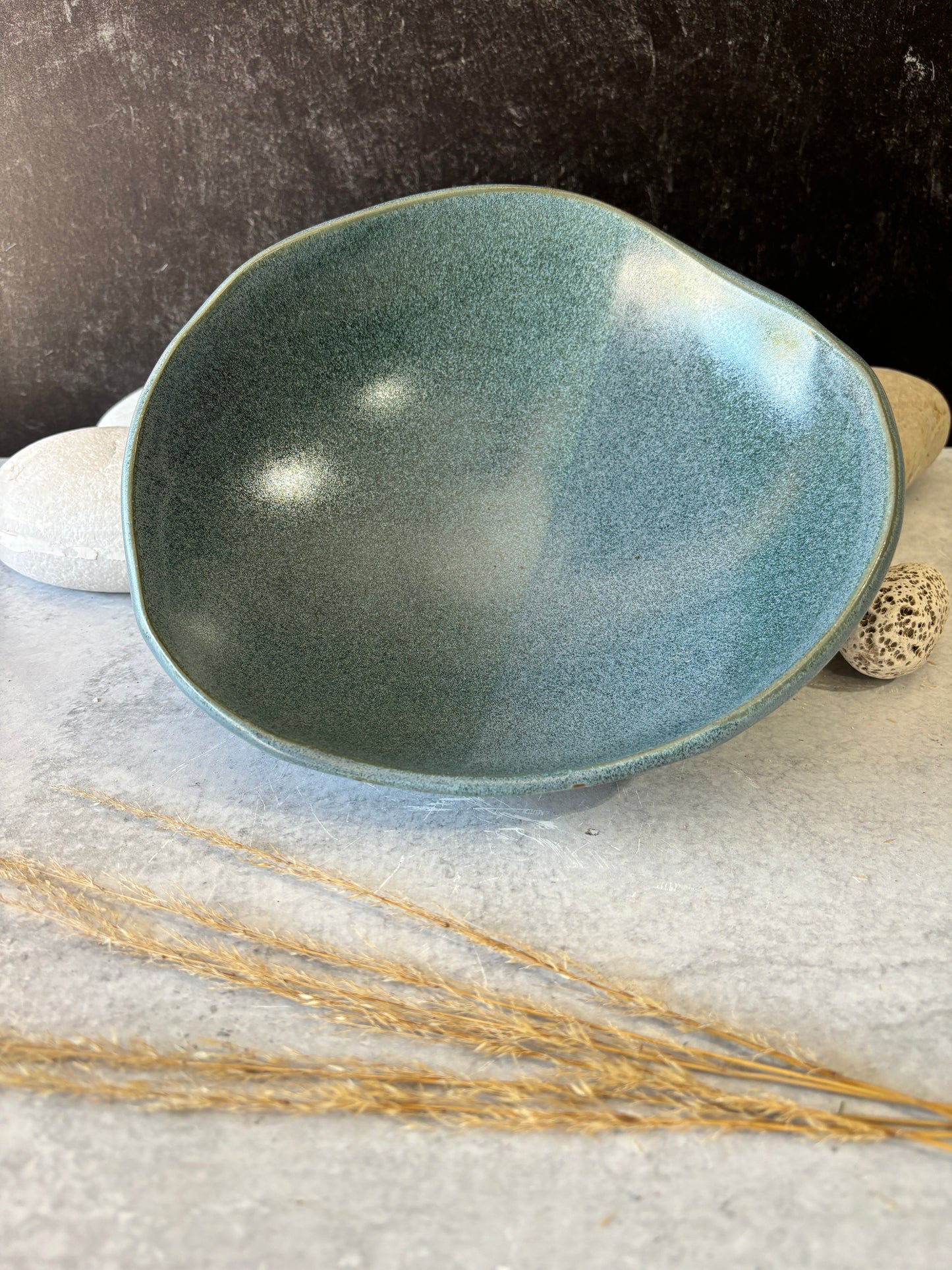 Organic Ocean Pedestal Bowl