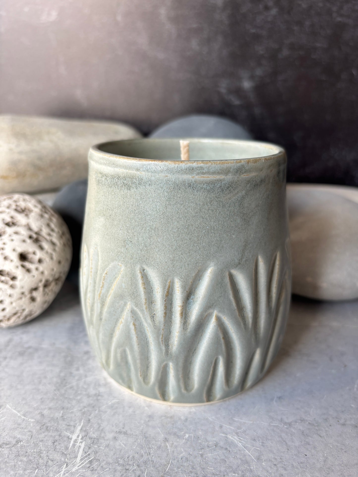 Light Gray Soy Candle