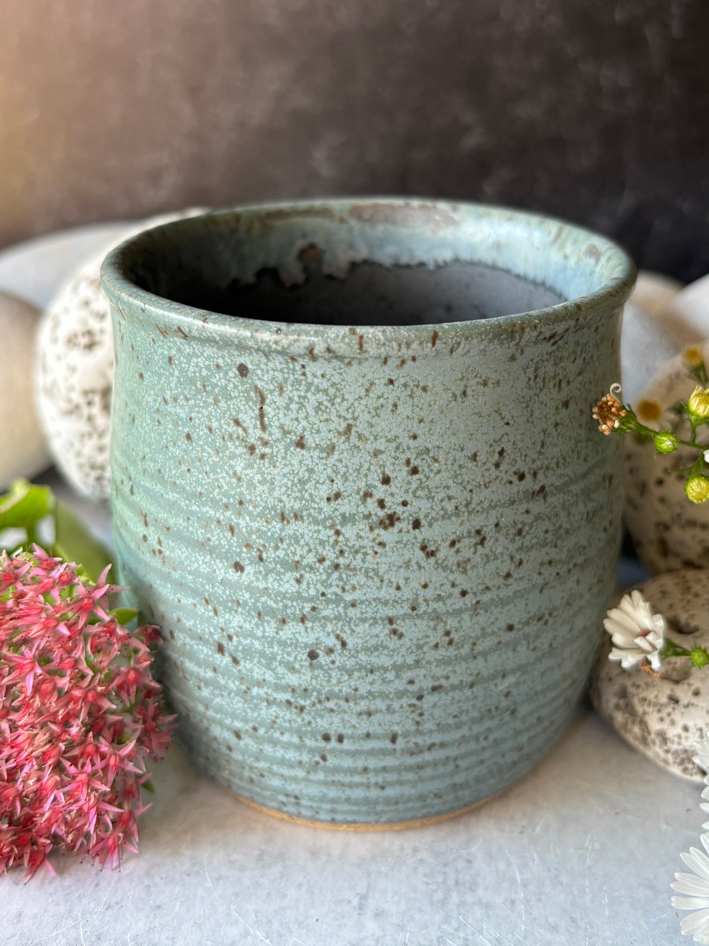 Speckled Ocean Bud Vase