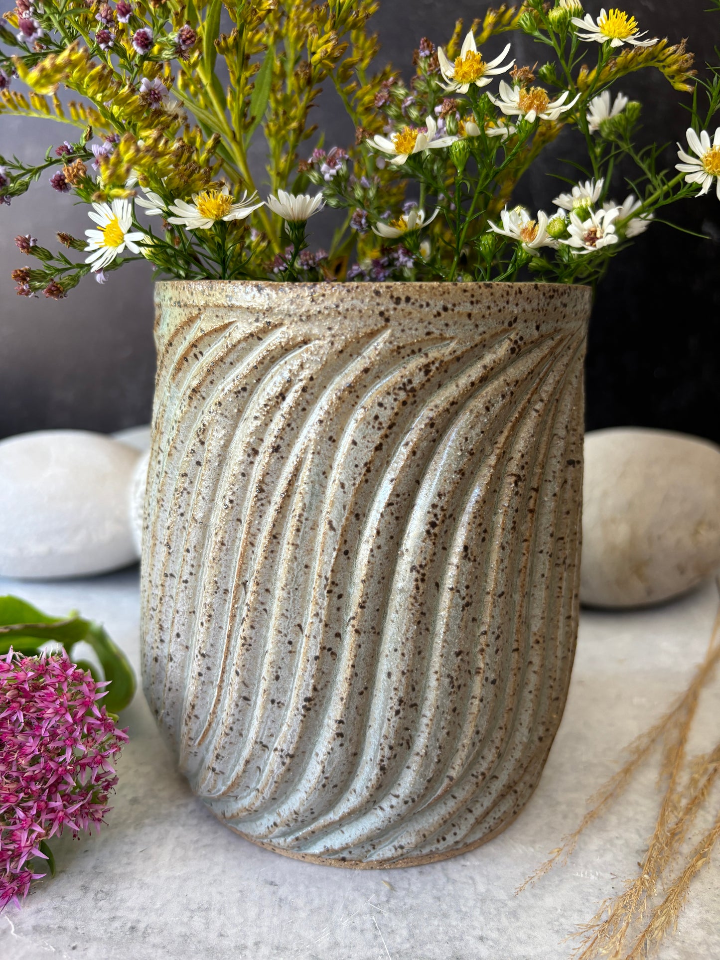 Speckled Natural Vase