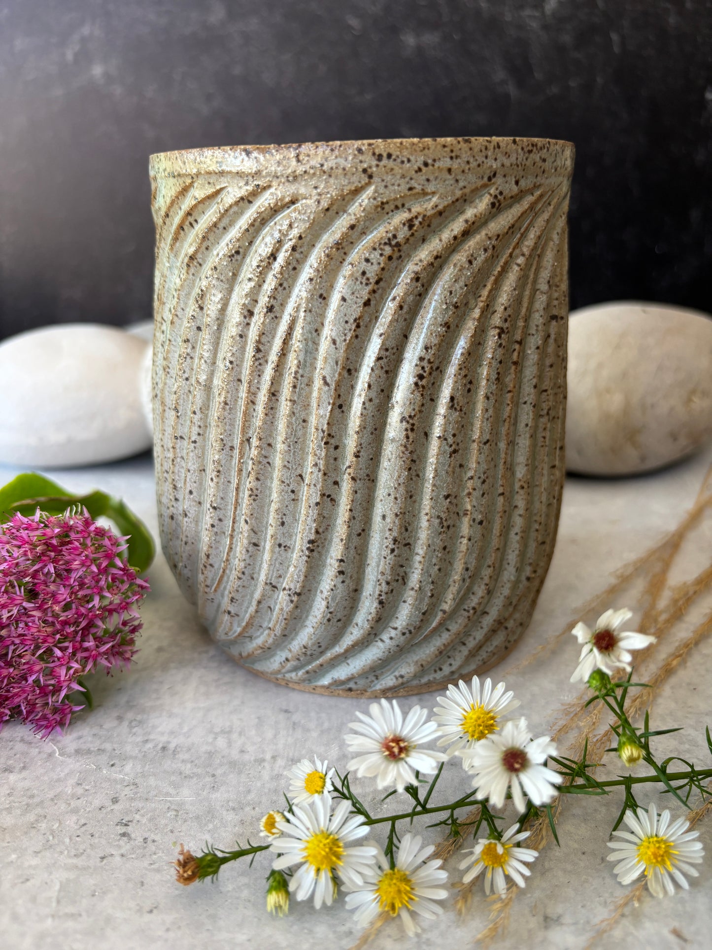 Speckled Natural Vase