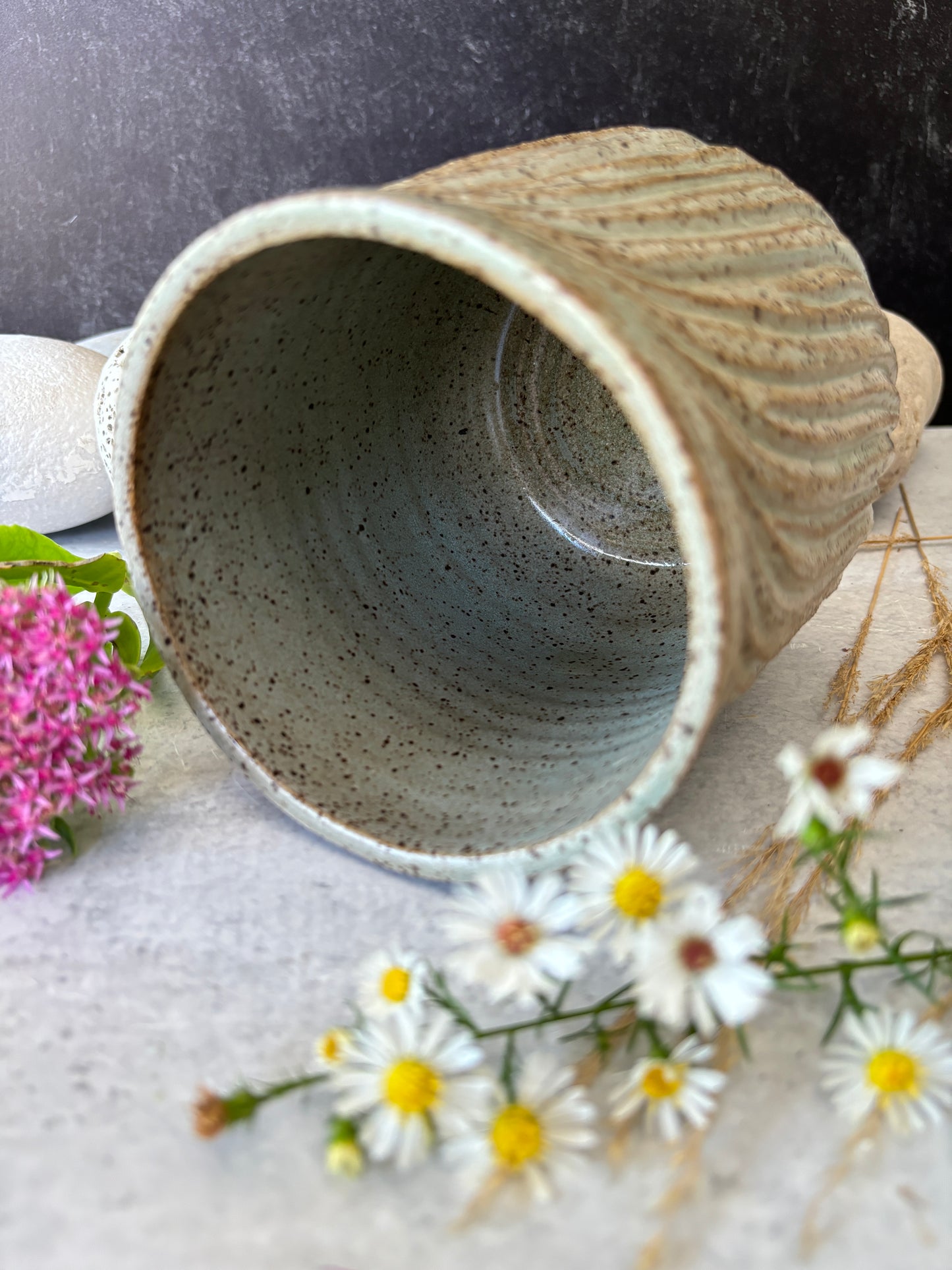 Speckled Natural Vase