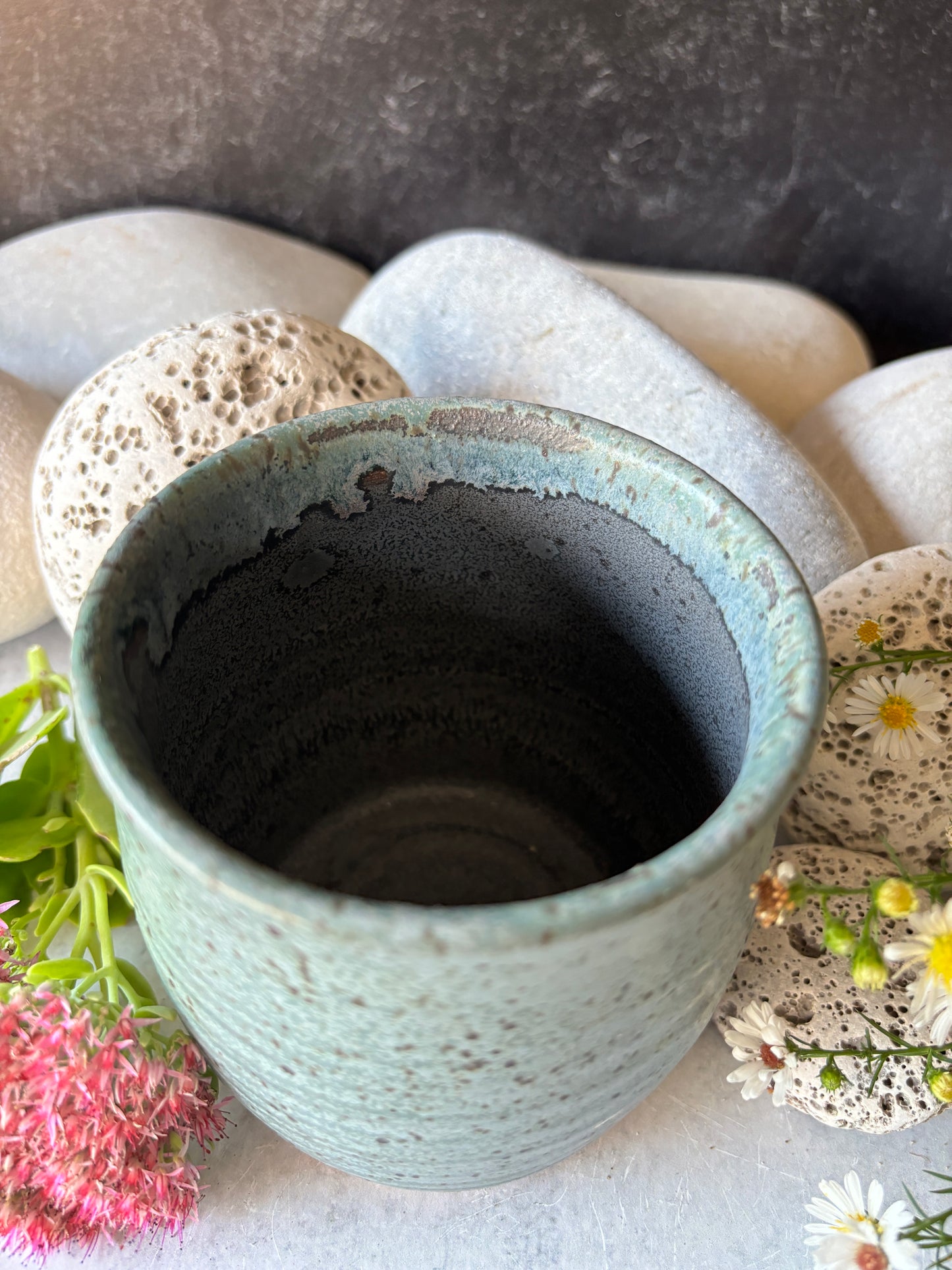 Speckled Ocean Bud Vase